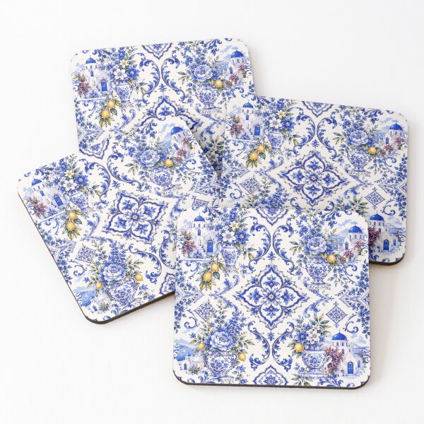 Item preview, Santorini Porcelain Resort Print  designed and sold by BlessedBlackBeautiful.