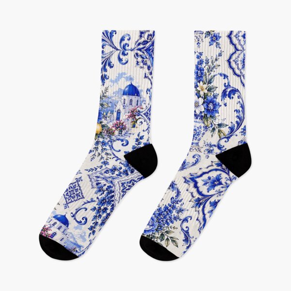 Item preview, Santorini Porcelain Resort Print  designed and sold by BlessedBlackBeautiful.