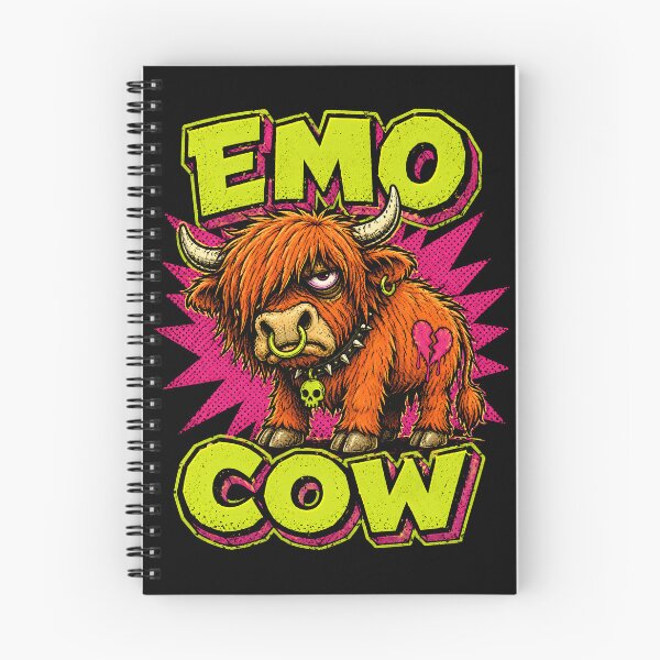 Item preview, Emo Highland Cow With Broken Heart designed and sold by Victor Shadehorn.