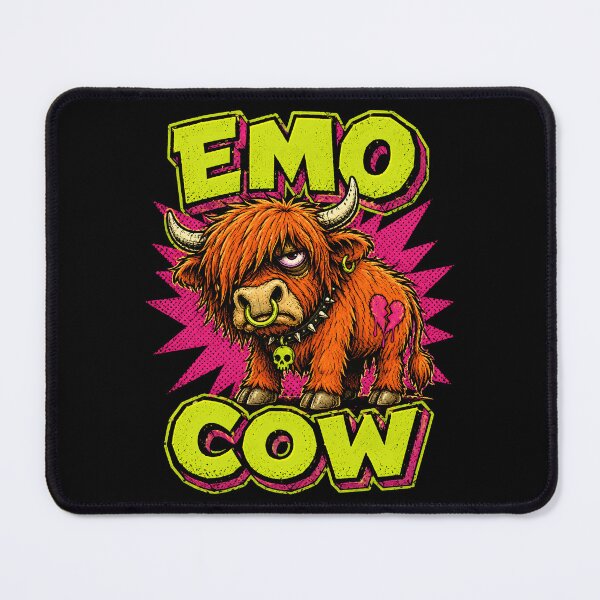 Item preview, Emo Highland Cow With Broken Heart designed and sold by Victor Shadehorn.