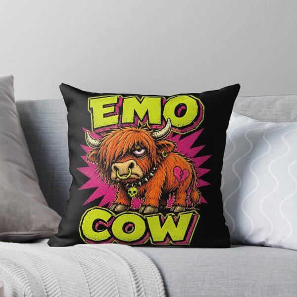 Item preview, Emo Highland Cow With Broken Heart designed and sold by Victor Shadehorn.