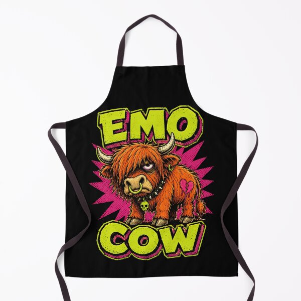 Item preview, Emo Highland Cow With Broken Heart designed and sold by Victor Shadehorn.