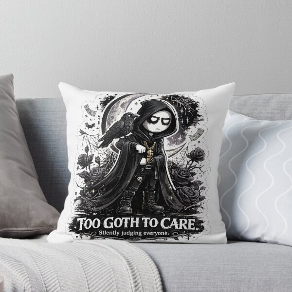 Item preview, too goth to care, designed and sold by humansense.