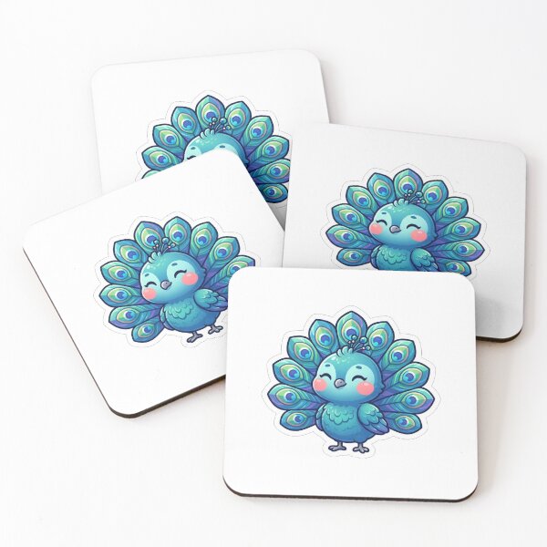 Item preview, Cute Little Blue Peacock Bird Illustration designed and sold by Owcomm.