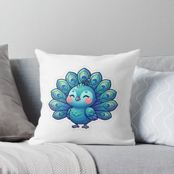 Item preview, Cute Little Blue Peacock Bird Illustration designed and sold by Owcomm.