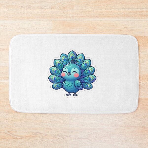 Item preview, Cute Little Blue Peacock Bird Illustration designed and sold by Owcomm.
