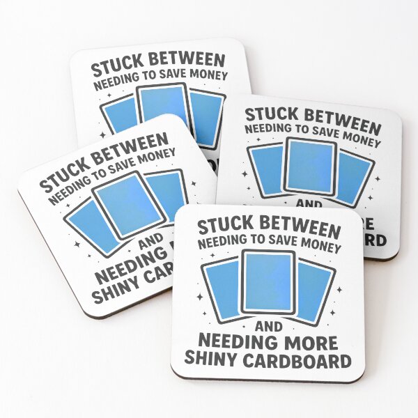 Item preview, Saving Money vs Shiny Cardboard Funny TCG Collector designed and sold by Rachel's Randoms.