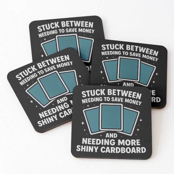 Item preview, Saving Money vs Shiny Cardboard Funny TCG Collector designed and sold by Rachel's Randoms.