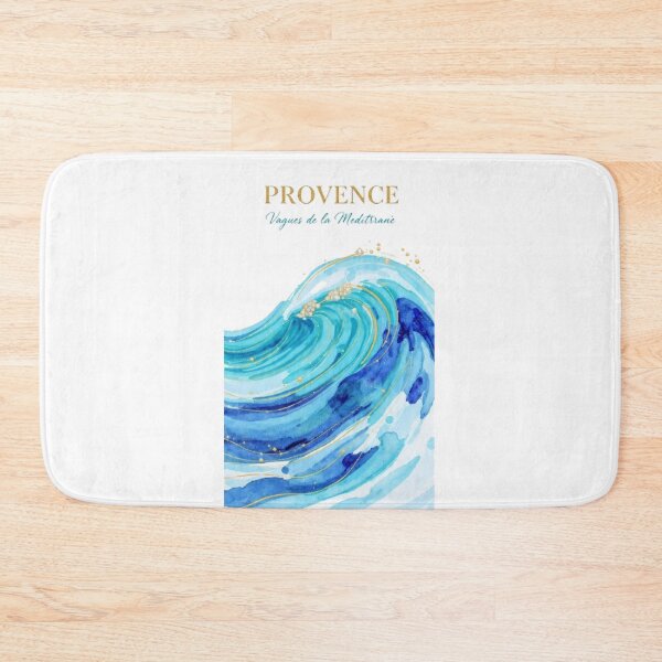 Item preview, Provence Waves of the Mediterranean - Luxury Blue Gold Watercolor designed and sold by Natalia-Vlad.