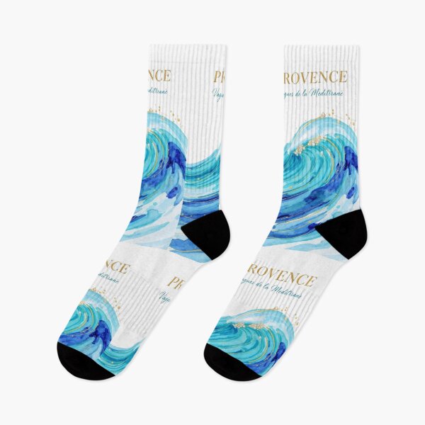 Item preview, Provence Waves of the Mediterranean - Luxury Blue Gold Watercolor designed and sold by Natalia-Vlad.