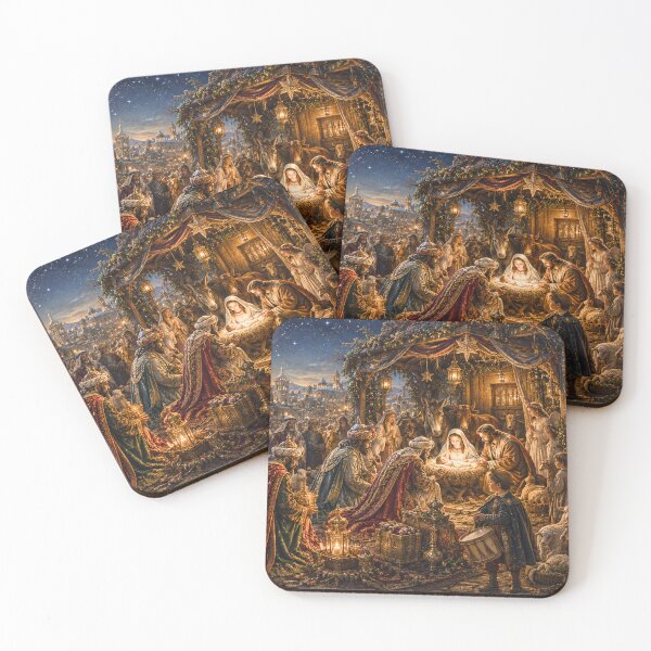 Item preview, The Nativity of Christ | Holy Night Christmas Nativity | Sacred Christmas Puzzle & Wall Art designed and sold by Edenglow Prints & Peculiars.