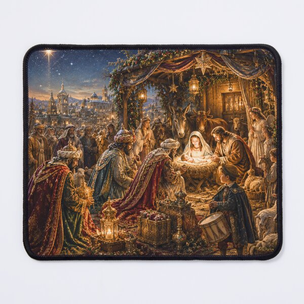 Item preview, The Nativity of Christ | Holy Night Christmas Nativity | Sacred Christmas Puzzle & Wall Art designed and sold by Edenglow Prints & Peculiars.