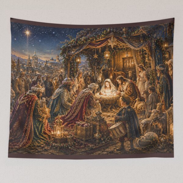 Item preview, The Nativity of Christ | Holy Night Christmas Nativity | Sacred Christmas Puzzle & Wall Art designed and sold by Edenglow Prints & Peculiars.