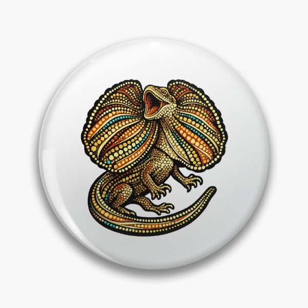 Item preview, Frilled-Neck Lizard – Indigenous-Inspired Australian Wildlife Art designed and sold by Indigenous-Aus.