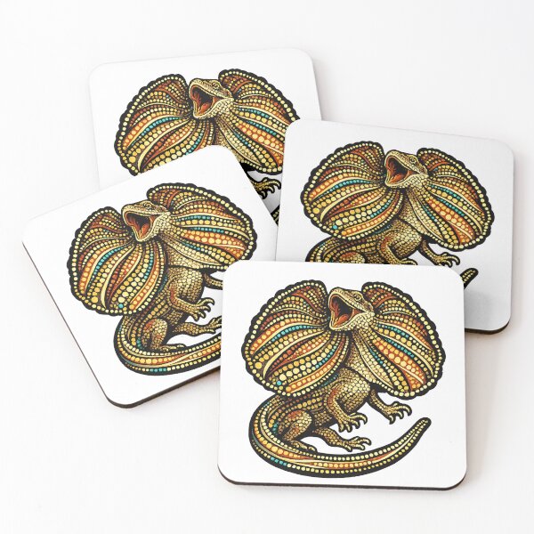 Item preview, Frilled-Neck Lizard – Indigenous-Inspired Australian Wildlife Art designed and sold by Indigenous-Aus.