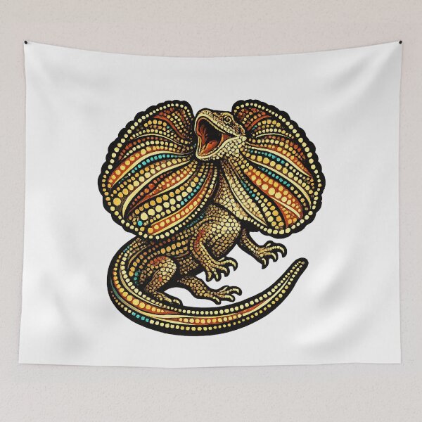 Item preview, Frilled-Neck Lizard – Indigenous-Inspired Australian Wildlife Art designed and sold by Indigenous-Aus.