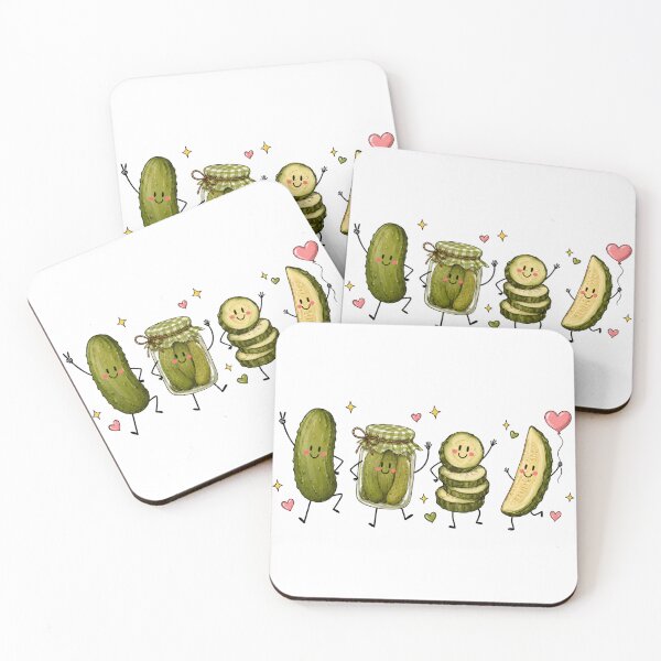 Item preview, Happy Pickle Doodle Cute Retro Food Lover Design  designed and sold by VGAfanatic.