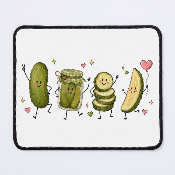 Item preview, Happy Pickle Doodle Cute Retro Food Lover Design designed and sold by VGAfanatic.