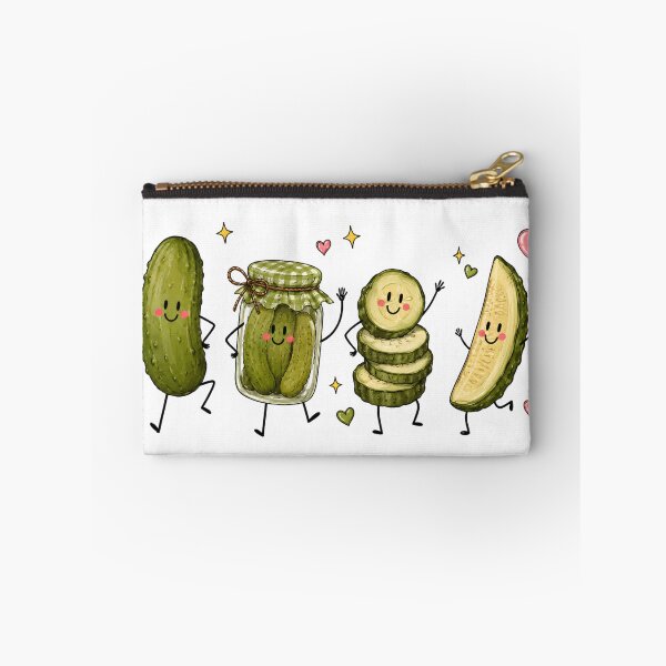 Item preview, Happy Pickle Doodle Cute Retro Food Lover Design  designed and sold by VGAfanatic.