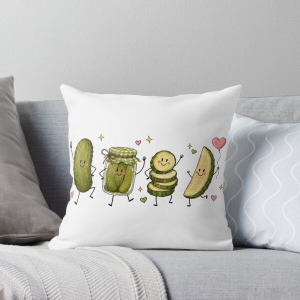 Item preview, Happy Pickle Doodle Cute Retro Food Lover Design  designed and sold by VGAfanatic.