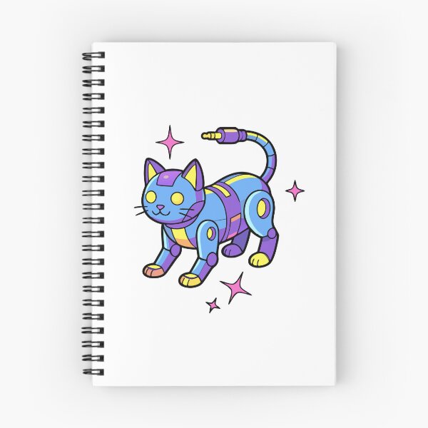 Item preview, Y2K Robot Cat – Futuristic Retro Cyber Kitty designed and sold by AnteesocialTees.