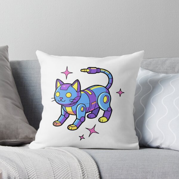 Item preview, Y2K Robot Cat – Futuristic Retro Cyber Kitty designed and sold by AnteesocialTees.