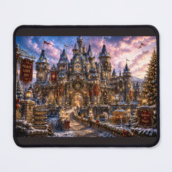 Item preview, Christmas Castle | Enchanted Holiday Palace | Magical Winter Puzzle & Fantasy Wall Art designed and sold by Edenglow Prints & Peculiars.