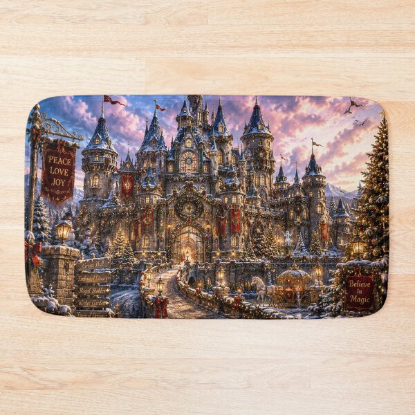 Item preview, Christmas Castle | Enchanted Holiday Palace | Magical Winter Puzzle & Fantasy Wall Art designed and sold by Edenglow Prints & Peculiars.