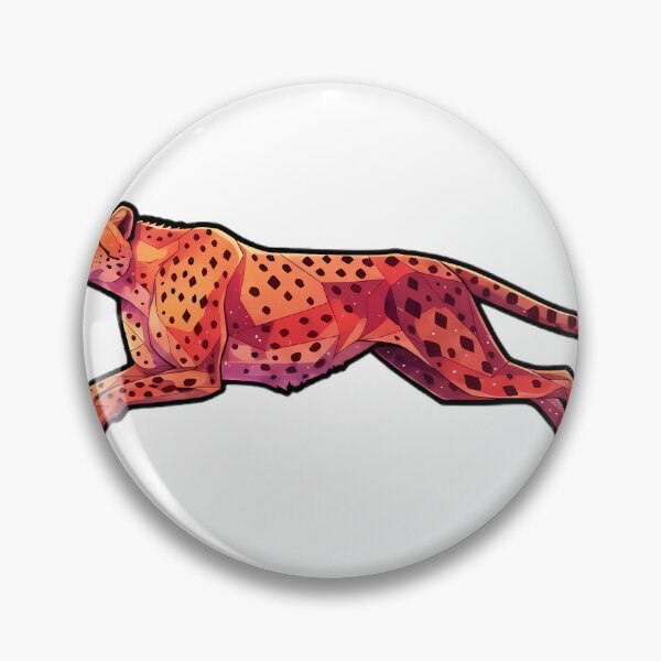 Item preview, Savanna Sunset Cheetah – Geometric Low-Poly Wildlife Design designed and sold by Cosmic Critters Decals.