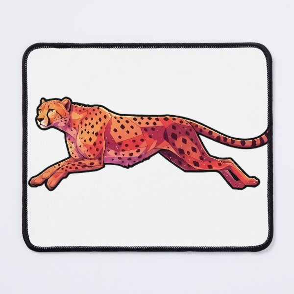 Item preview, Savanna Sunset Cheetah – Geometric Low-Poly Wildlife Design designed and sold by Cosmic Critters Decals.