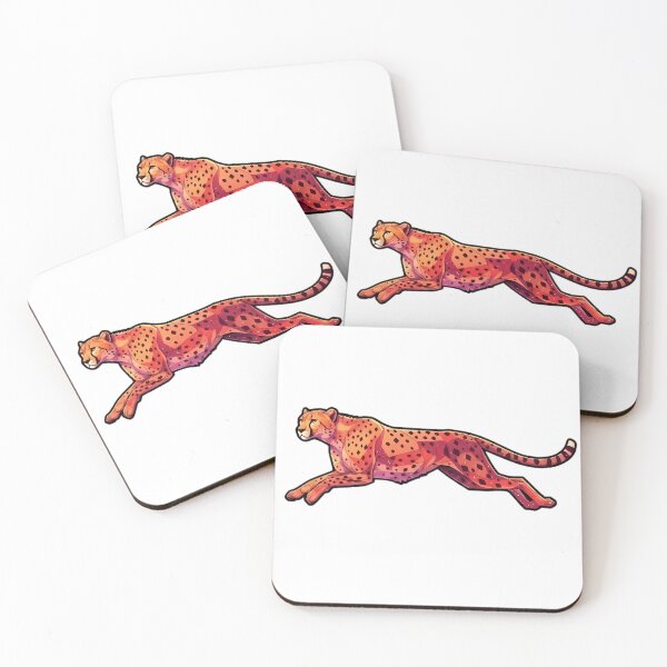 Item preview, Savanna Sunset Cheetah – Geometric Low-Poly Wildlife Design designed and sold by Cosmic Critters Decals.