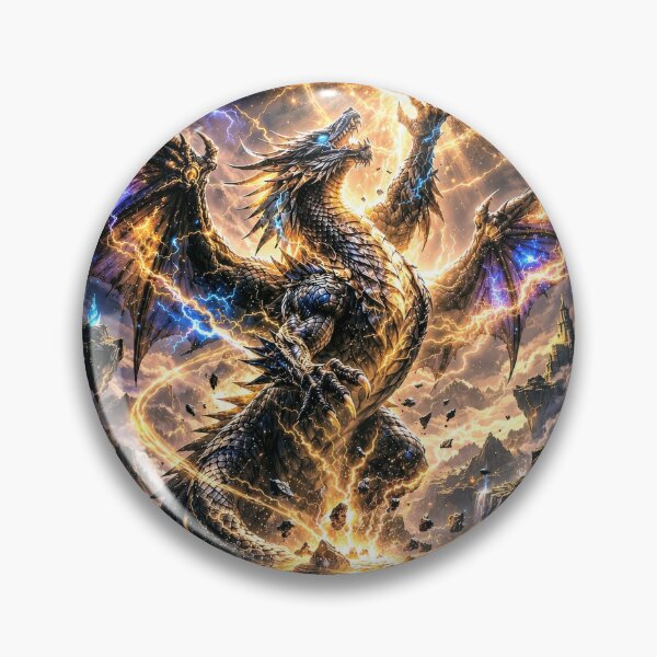 Item preview, Storm Lightning Dragon – Epic Celestial Fantasy Dragon Design designed and sold by DrakariArt.