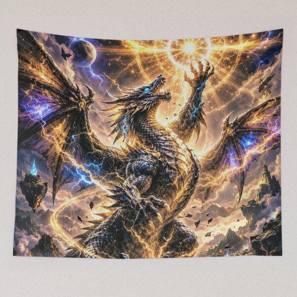 Item preview, Storm Lightning Dragon – Epic Celestial Fantasy Dragon Design designed and sold by DrakariArt.