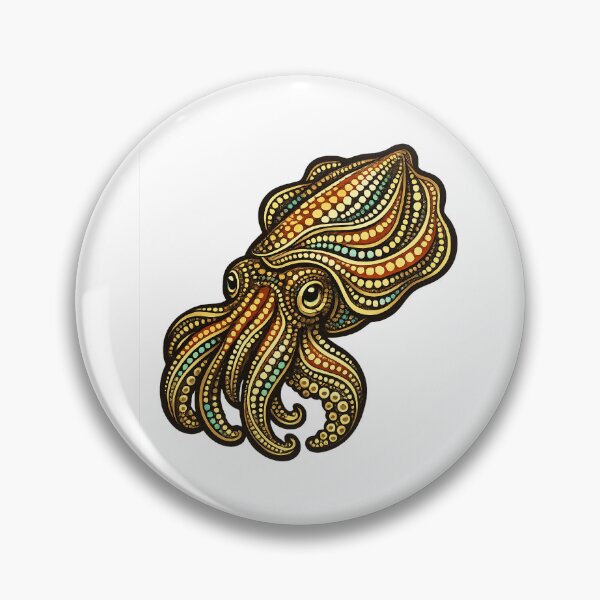 Item preview, Squid / Cuttlefish – Indigenous-Inspired Australian Wildlife Art designed and sold by Indigenous-Aus.
