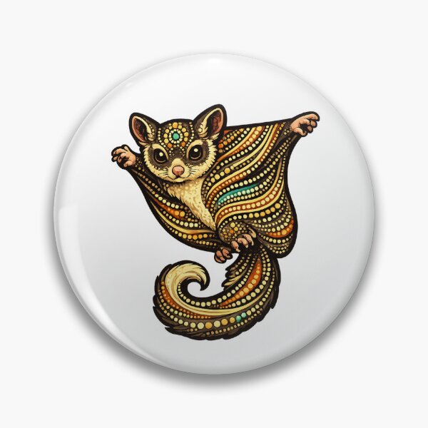 Item preview, Sugar Glider - Colourful Indigenous-Inspired Wildlife Art designed and sold by Indigenous-Aus.