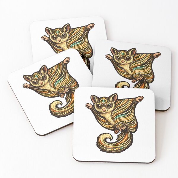 Item preview, Sugar Glider - Colourful Indigenous-Inspired Wildlife Art designed and sold by Indigenous-Aus.