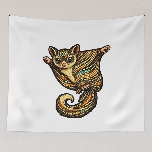 Item preview, Sugar Glider - Colourful Indigenous-Inspired Wildlife Art designed and sold by Indigenous-Aus.