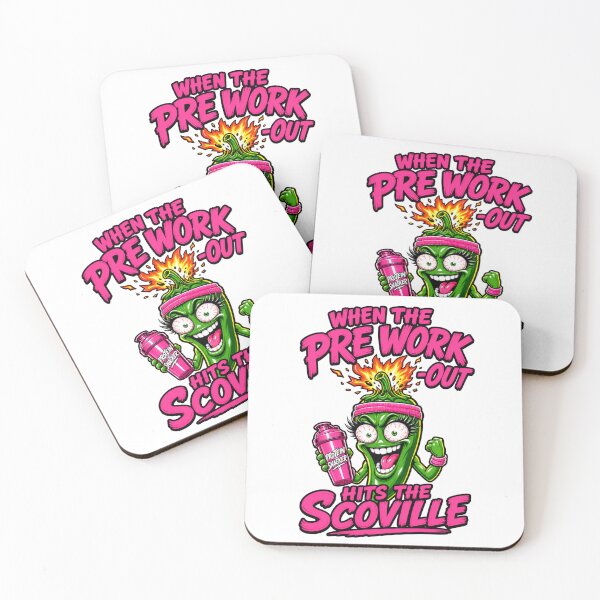 Item preview, Pink Shaker Jalapeno Workout Queen Crazy Kawaii Pepper Fitness Character with Protein Shaker designed and sold by Rosie's Wildflower Boutique.