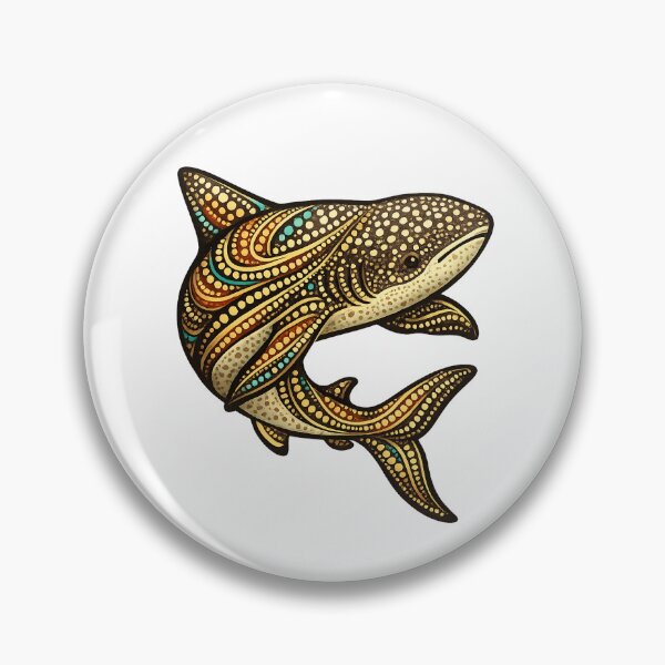 Item preview, Shark - Australian Dot-Inspired Animal Artwork designed and sold by Indigenous-Aus.