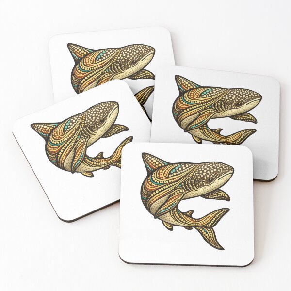 Item preview, Shark - Australian Dot-Inspired Animal Artwork designed and sold by Indigenous-Aus.