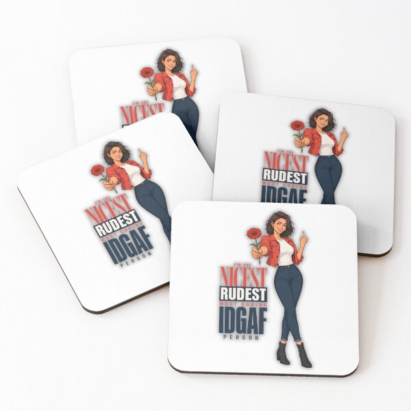 Item preview, I'm The Nicest Rudest Most Caring IDGAF Person Sassy Character Illustration designed and sold by GibasVisuals.
