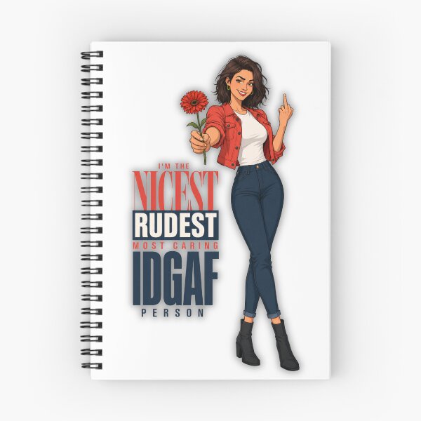 Item preview, I'm The Nicest Rudest Most Caring IDGAF Person Sassy Character Illustration designed and sold by GibasVisuals.