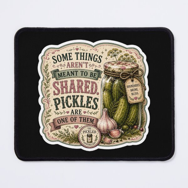 Item preview, Some Things Aren't Meant to be Shared. Pickles are One of Them!- Funny Vintage Pickle Sticker designed and sold by Imagine Ink Design Studio.