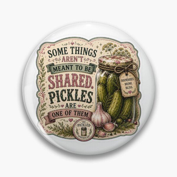 Item preview, Some Things Aren't Meant to be Shared. Pickles are One of Them!- Funny Vintage Pickle Sticker designed and sold by Imagine Ink Design Studio.