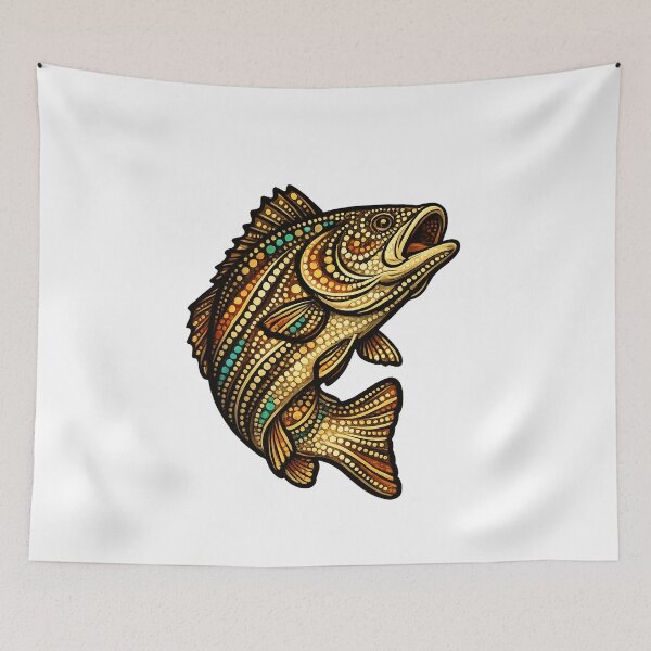 Item preview, Barramundi - Indigenous-Inspired Native Wildlife Design designed and sold by Indigenous-Aus.