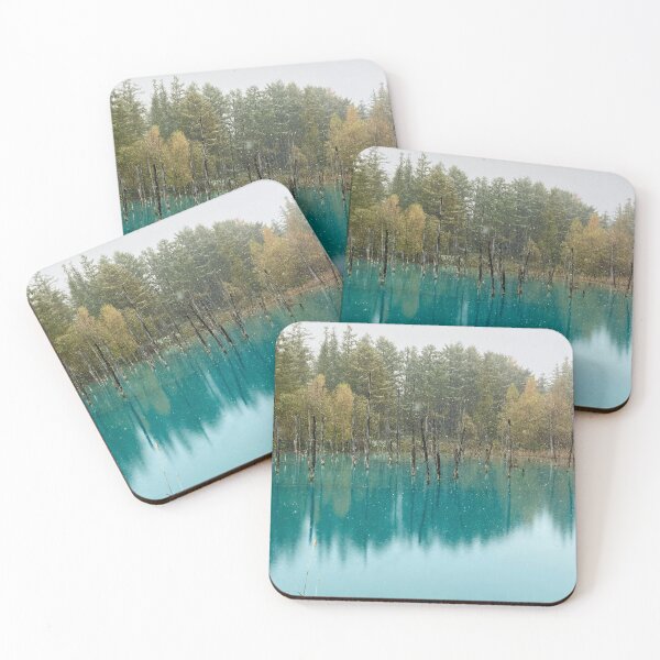 Item preview, Blue Pond in Gentle Snow | Biei, Hokkaido designed and sold by JapanStudio123.