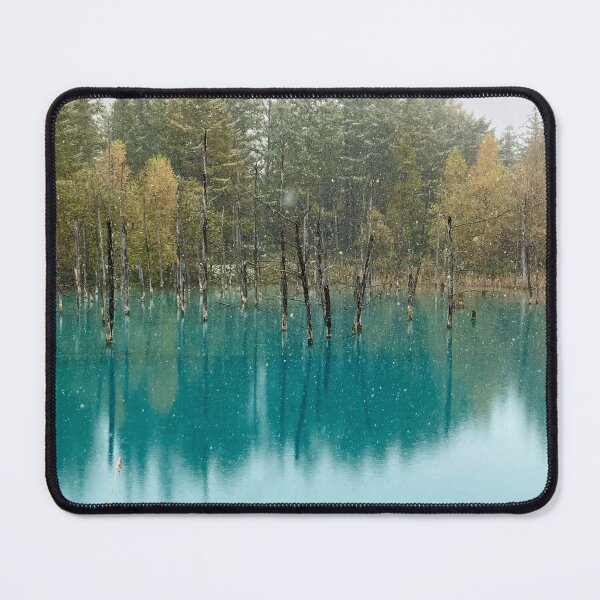 Item preview, Blue Pond in Gentle Snow | Biei, Hokkaido designed and sold by JapanStudio123.