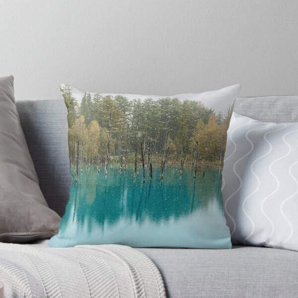 Item preview, Blue Pond in Gentle Snow | Biei, Hokkaido designed and sold by JapanStudio123.
