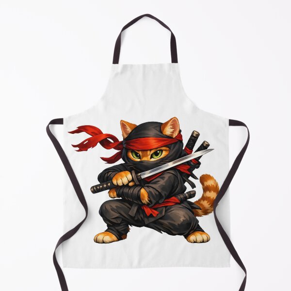 Item preview, Orange Ninja Cat Premium Illustration designed and sold by builtforyou.