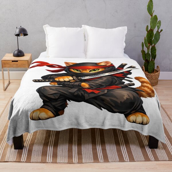 Item preview, Orange Ninja Cat Premium Illustration designed and sold by builtforyou.